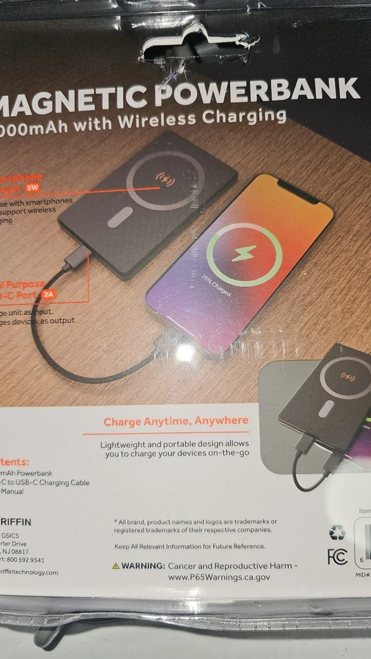 Banco de alimentación magnético 5k Mah diseño Griffin Foto 2 de 2