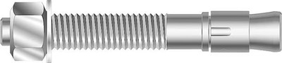Mkt Fastening 2834100 Galv Sup-R-Stud + Wedge Anchor, 3/4'' Dia., 10'' L, Steel