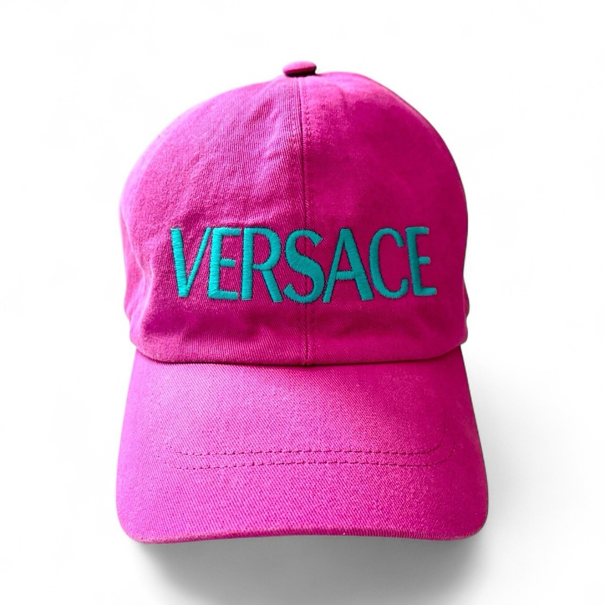 Versace Pink Logo Embroidered Baseball Cap Size 59 (US 7-3/8  display picture 3