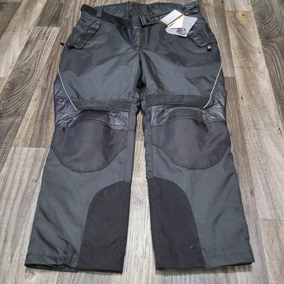 Leather Accents Motorcycle Pants Mens Size 44 Black X Element Biker Gear