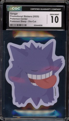 Pokemon Gengar Pokemon Center Sleep Die-Cut CGC 10 Gem Mint