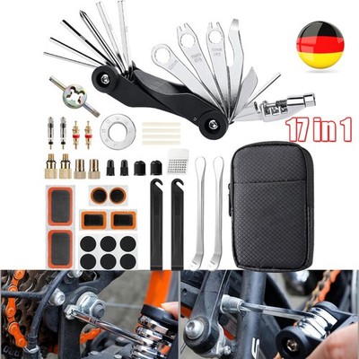 17in1 Fahrradwerkzeugset abziehbar, Fahrrad Reparaturset Multitool Satteltasche
