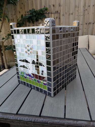Mosaic Square Planter Mosaic Pot Mosaic Planter - Picture 12 of 21