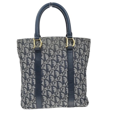 Authentic Dior  Navy Blue Tote Bag-Preowned