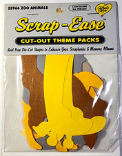Zoo Animals Die Cuts Shapes Theme Pack Scrap-Ease 24 pieces Year 1997
