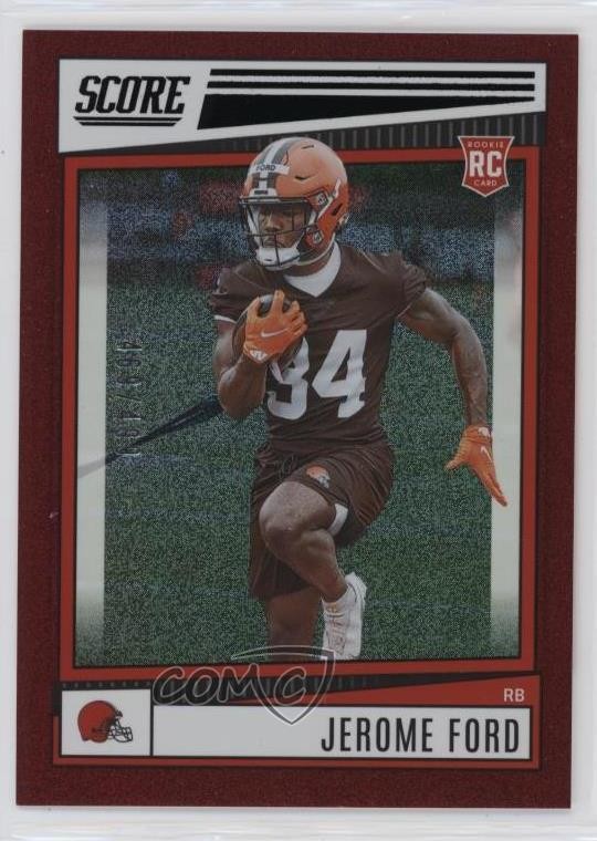 2022 Score Rookies Red Dots 469/499 Jerome Ford #333 Rookie RC 0q3