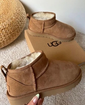 🤎Ugg Classic Ultra Mini Chestnut - Stivali da Donna - 100% Originali✅