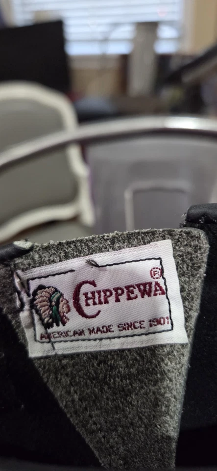 Botas de moto Chippewa talla 6D 17 pulgadas de alto cuero negro - apenas usadas Foto 4 de 4