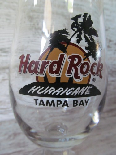 HARD ROCK CAFE Hurricane Glass TAMPA BAY Cocktail Drink Bar Florida Tropical EUC - Picture 2 of 3