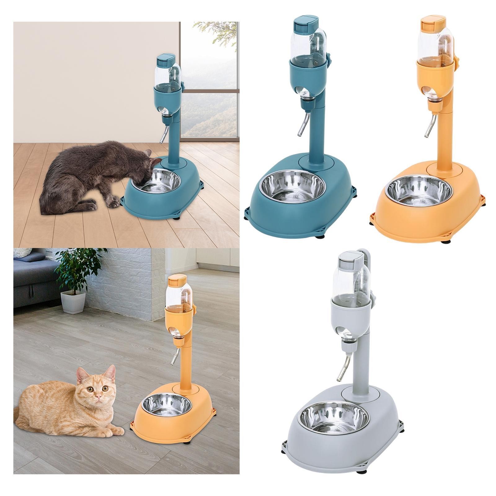 2 in 1 Pet Feeder and Waterer Water Bottle Drinking Fountain Pet Bowls Pet