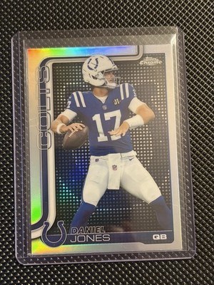 2025 Topps Chrome Daniel Jones Lightboard Logo Variation Refractor SSP Colts