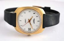 Vintage Renis NOS manual-wind watch with tag, circa 1950s/60s; features a calend