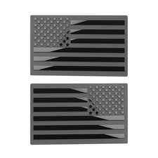 2PCS American Flag Emblem Decal, 3D Metal American Flag Stickers, 5" x 3" Car...