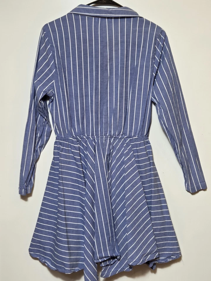 VESTIDO VENUS AZUL/BLANCO RAYAS MANGA LARGA - GRANDE Foto 3 de 3