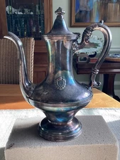 Copley Plaza  Silverplate 1927 Gorham Coffee Teapot Hotel Boston New York City