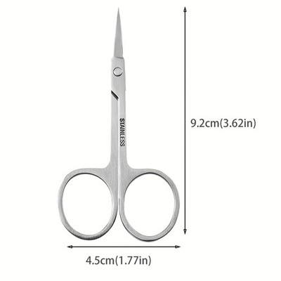 Gebogene Nasenhaarschere Klinge Edelstahl Bart Augenbrauen Make-up