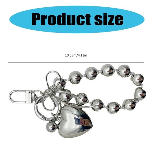 Fashion Bowknot Keychain Heart Bag Pendant Unique and Elegant Keyring Accessory - Picture 8 of 8