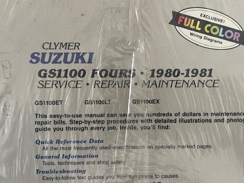 BRAND NEW CLYMER SUZUKI GS1100ET, GS1100LT, GS1100EX FOURS 1980/81 - Picture 3 of 3