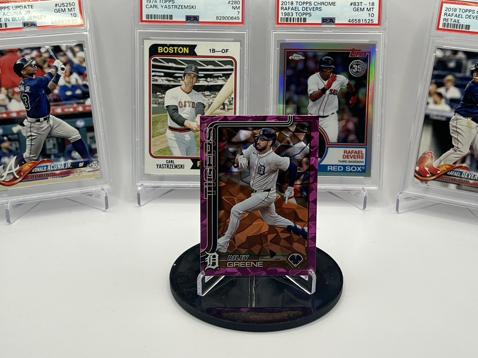 2025 Topps Series 1 Riley Greene Pink Diamante Parallel #332 - Tigers