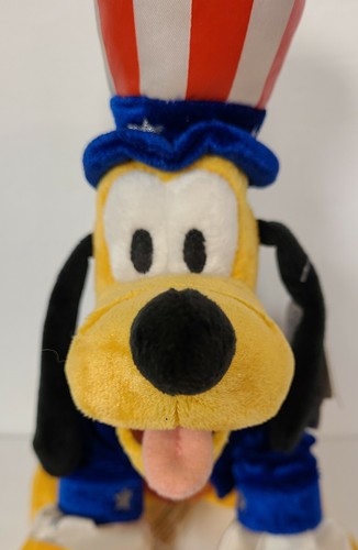 NEU Disney Parks Pluto 4. Juli 2006 feierliches Plüschtier 10"" groß - Bild 2 von 7