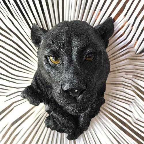 Statuetta Testa di Animale Resina di Leone Media Moderna Multicolore Intagliata Ornamenti Decorazione - Foto 10 di 31