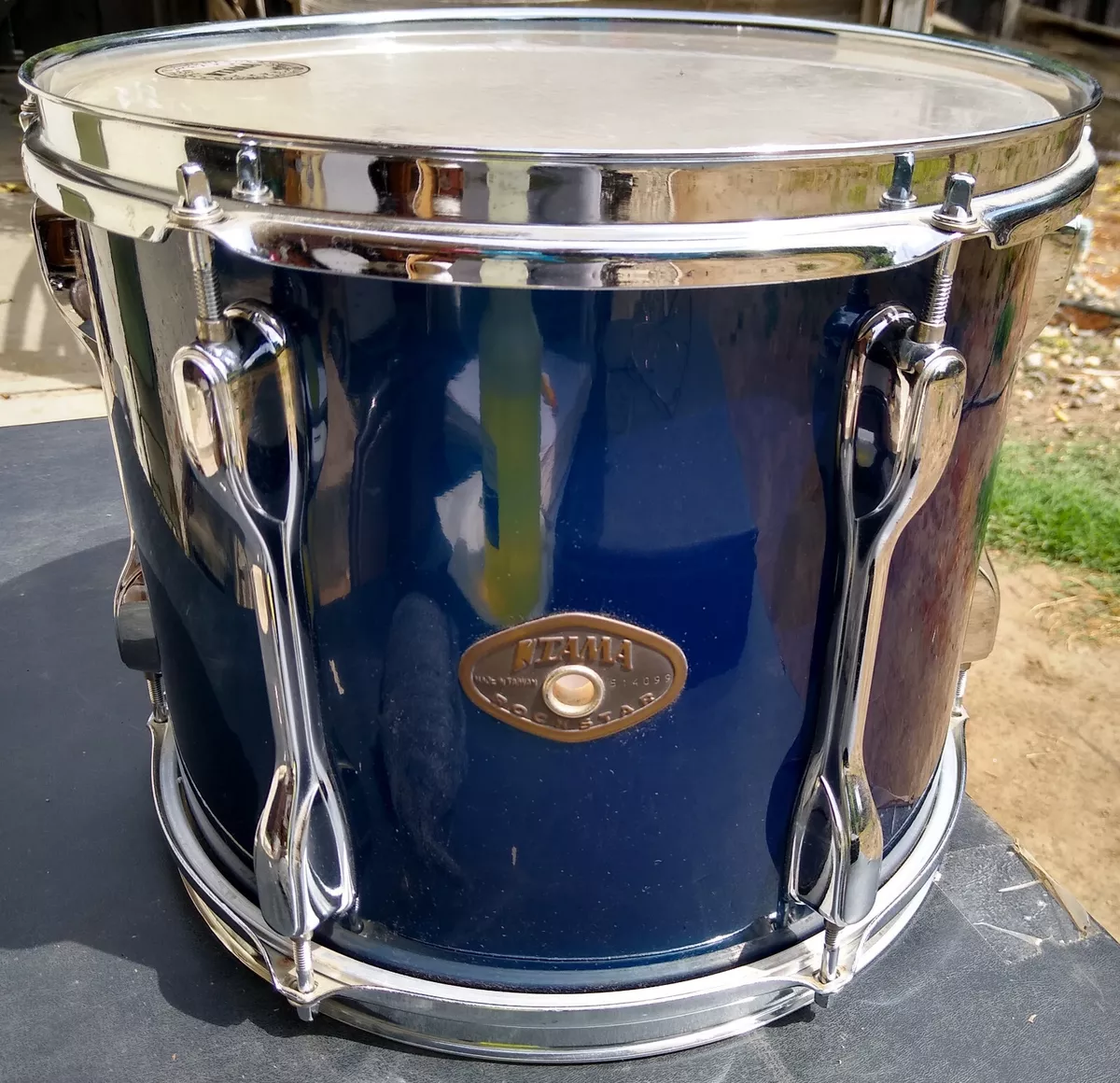 TAMA ROCKSTAR TOM DRUM 12 X 10 MADE IN TAIWAN DARK BLUE WRAP