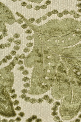 Crate & Barrel Zelda Green Leaf Leaves Table Runner Textured Sculpted 14x90 - Picture 7 of 9