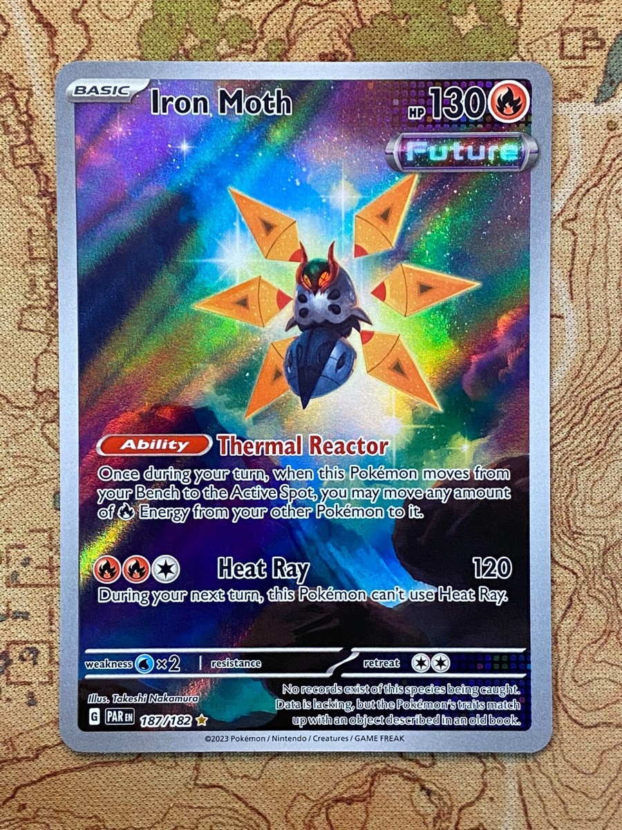 Pokemon Card TCG - Iron Moth 187/182 Illustration Rare Paradox