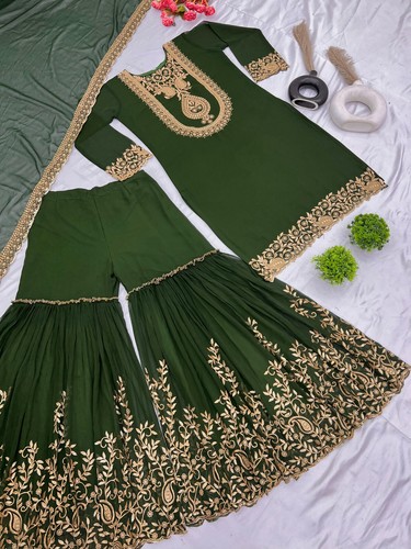 Indian Salwar Kameez Suit Designer Pakistani Bollywood Party Wear Wedding Dress - Picture 9 of 64