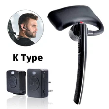 Bluetooth Headset Walkie Talkie Earbud PTT Remote K Plug For  2 Way Radio