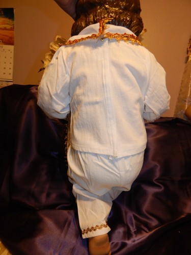 Indio Juan Diego Ropa Nino Dios baby Jesus clothes set medida 35 cm manta Blanca - Picture 9 of 10