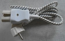 GERÄTESTECKER ALT mit Kabel 2m  BÜGELEISEN-LEITUNG HEIßGERÄTESTECKER KERAMIK ws