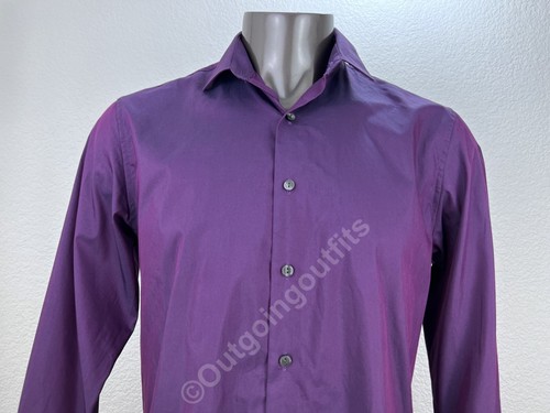 Kenneth Cole Reaction Men's Long Sleeve Button Front Shirt 15 1/2 34-35 Slim Fit - Picture 2 of 7