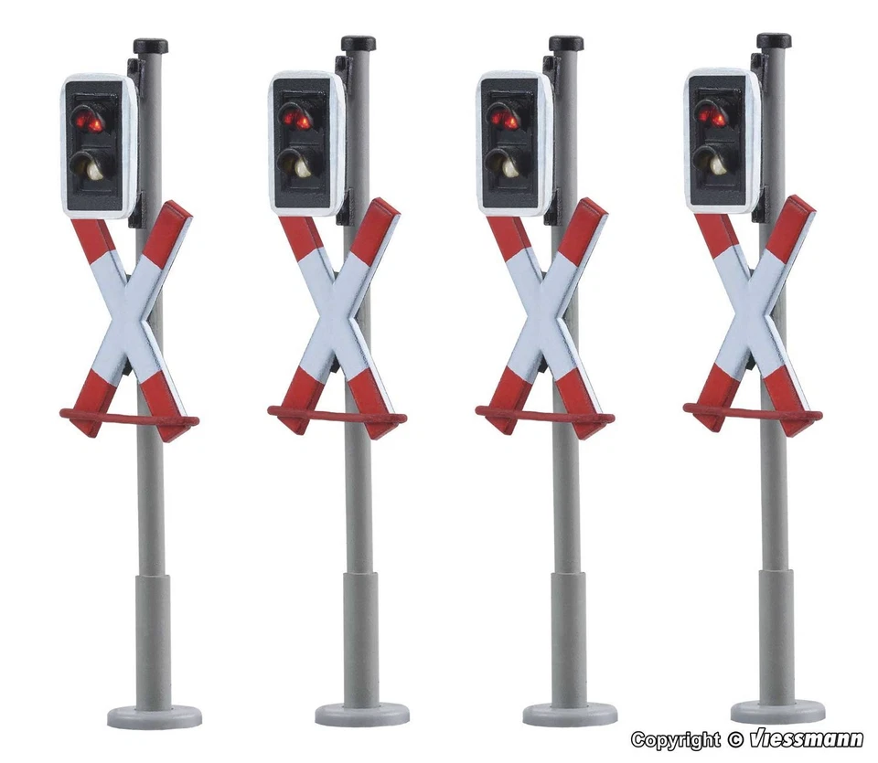 Viessmann H0 5057 4 Bahnübergang-Sicherung EBÜT 80 