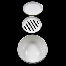 Portable White Round Soap Case Airtight Container Soap Tray Traveling Accessory