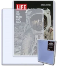 Pack of 10 BCW 11x15x7mm Life Magazine Hard Plastic Topload Holders protectors