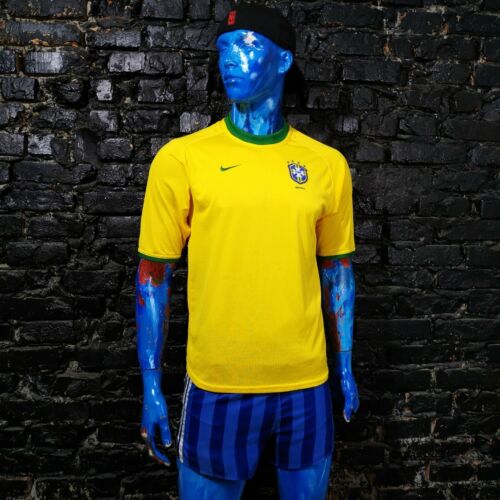 Brazil Team Jersey Home football shirt 2000 - 2002 Nike Camiseta Mens Size S - Afbeelding 1 van 12