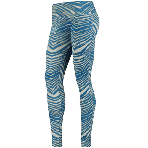 Zubaz NFL Women's Detroit Lions Zebra Print Legging Bottoms - Picture 2 of 5