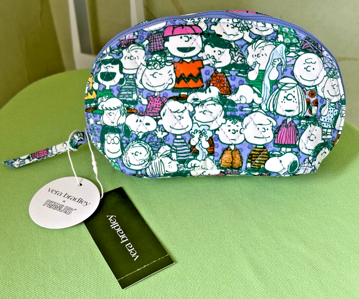 VERA BRADLEY PEANUTS MINI DOME COSMETIC BAG:NWT PEANUTS PALS | eBay