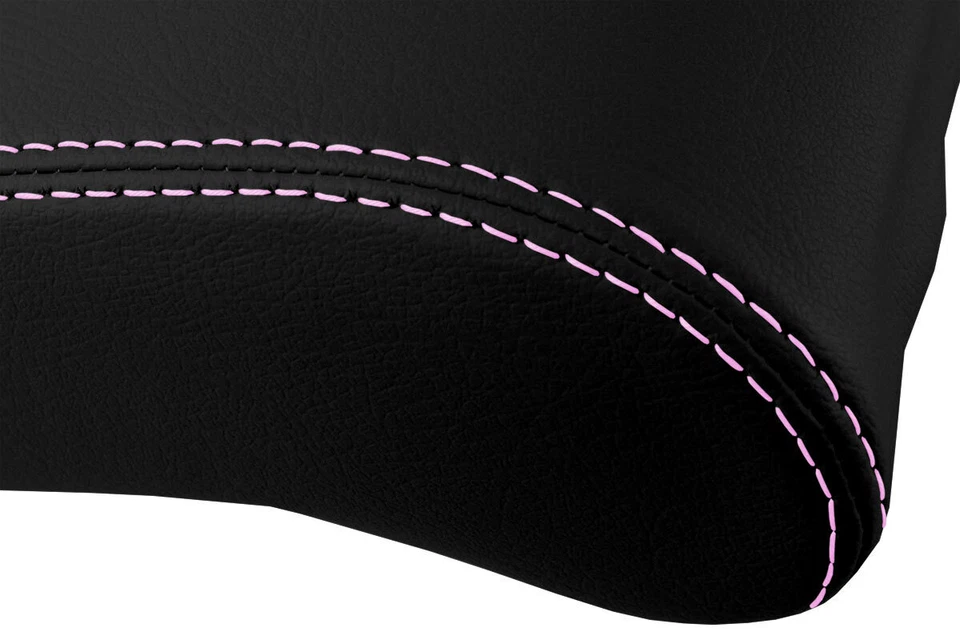 Se adapta a Dodge Stratus 2001-2006 tapa de consola de PVC cubierta con puntada rosa Foto 3 de 4