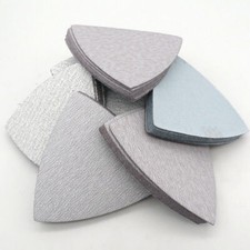 Triangle Sandpaper Hook and Loop 90mm Tool Wet/Dry 1000 Grit White 20pcs