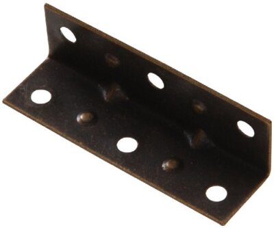 853078 2-1/2 x 3/4 in. Inside Corner Brace - Antique Brass 4-Pack 