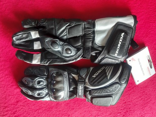 Motorrad Leder-Handschuhe mit Protektoren Original Honda Superbike Größe S - Bild 5 von 22