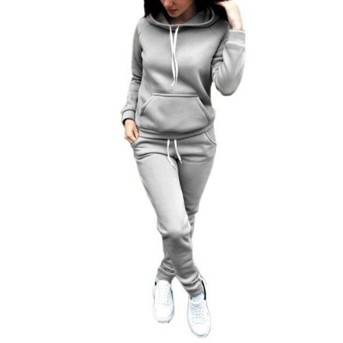 2Pcs/Set Hoodie Pants Tops Tracksuit Sweatshirt Sweat Suit Sports Women Casual - Picture 11 of 17