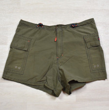 Y2K Route 66 Cargo Utility Shorts Green Orange Subversive Gorpcore 12 VTG 2000s
