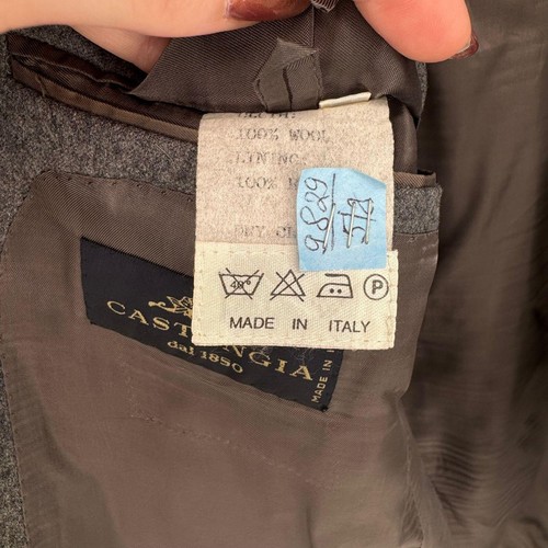 Sartoria Castangia Wool Gray Two Button Gray Sport Coat Blazer Size EU 54/US 44 - Picture 13 of 14
