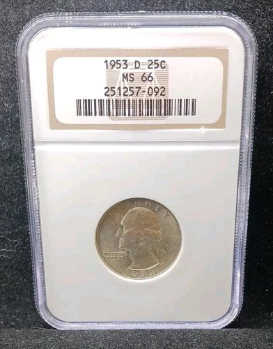1953 D NGC MS66 Washington Quarter Coin