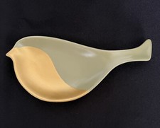 Novelty Cat Dish Bird Shape Green  Gold by Kathy Ireland Loved Ones