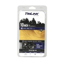 TRILINK S40 - 10” Saw Chain fits Poulan Black Max Husqvarna 2-PACK • 15040X2TLW