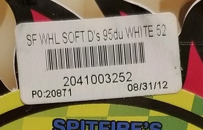 RUEDAS SPITFIRE 52mm 95 DURO, RUEDAS DE SKATE DE CALLE, SOFT D (RARAS 2012) Foto 3 de 3